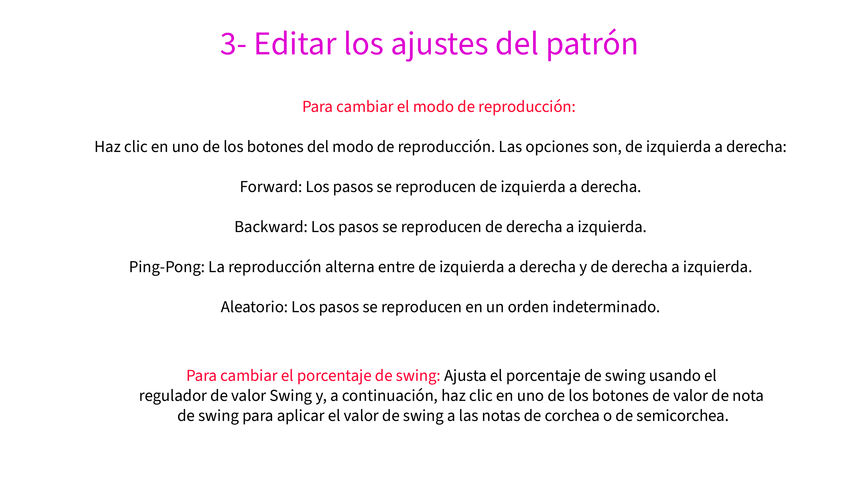 3- Editar los ajustes del patrón