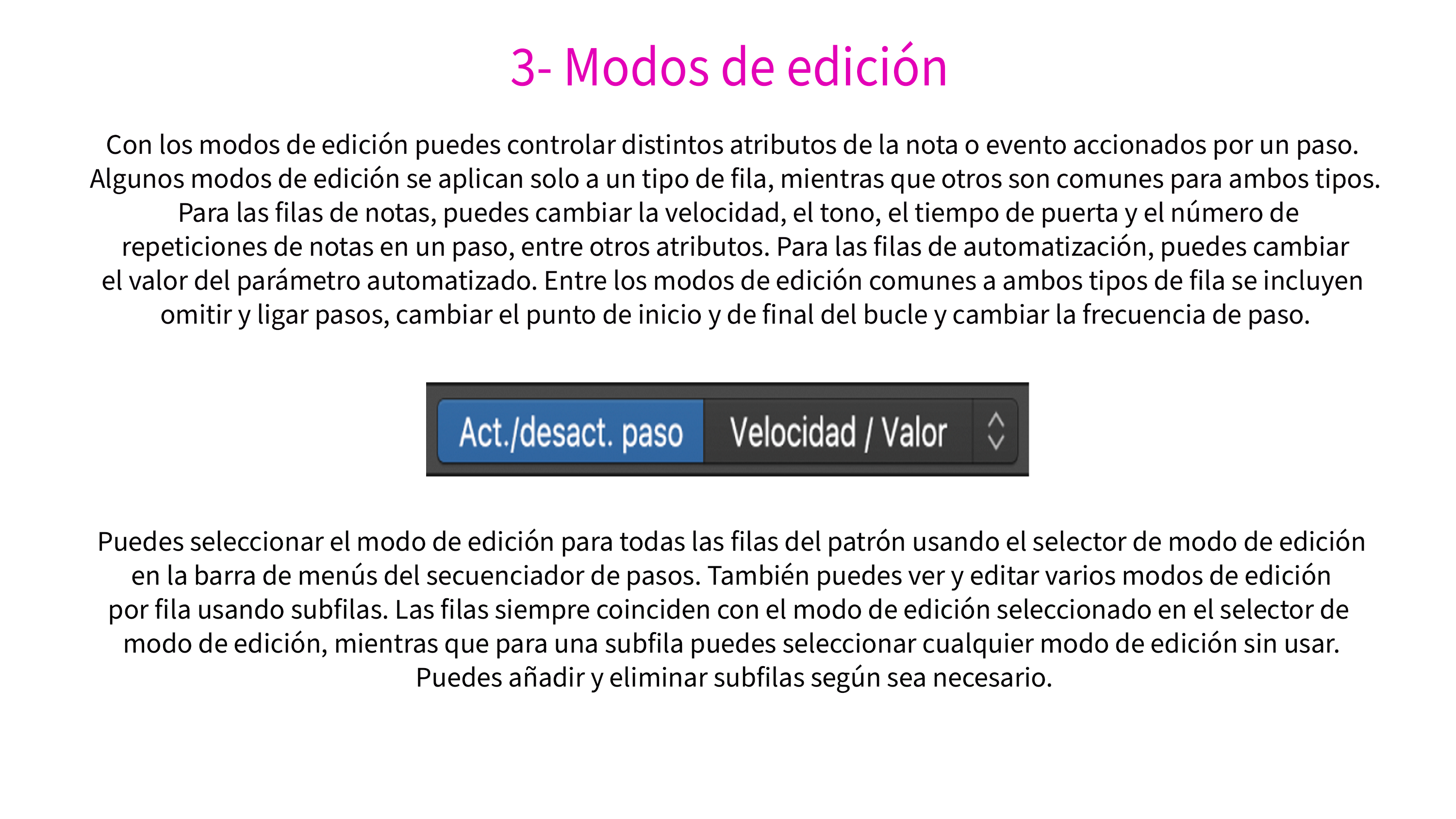 3- Modos de edición