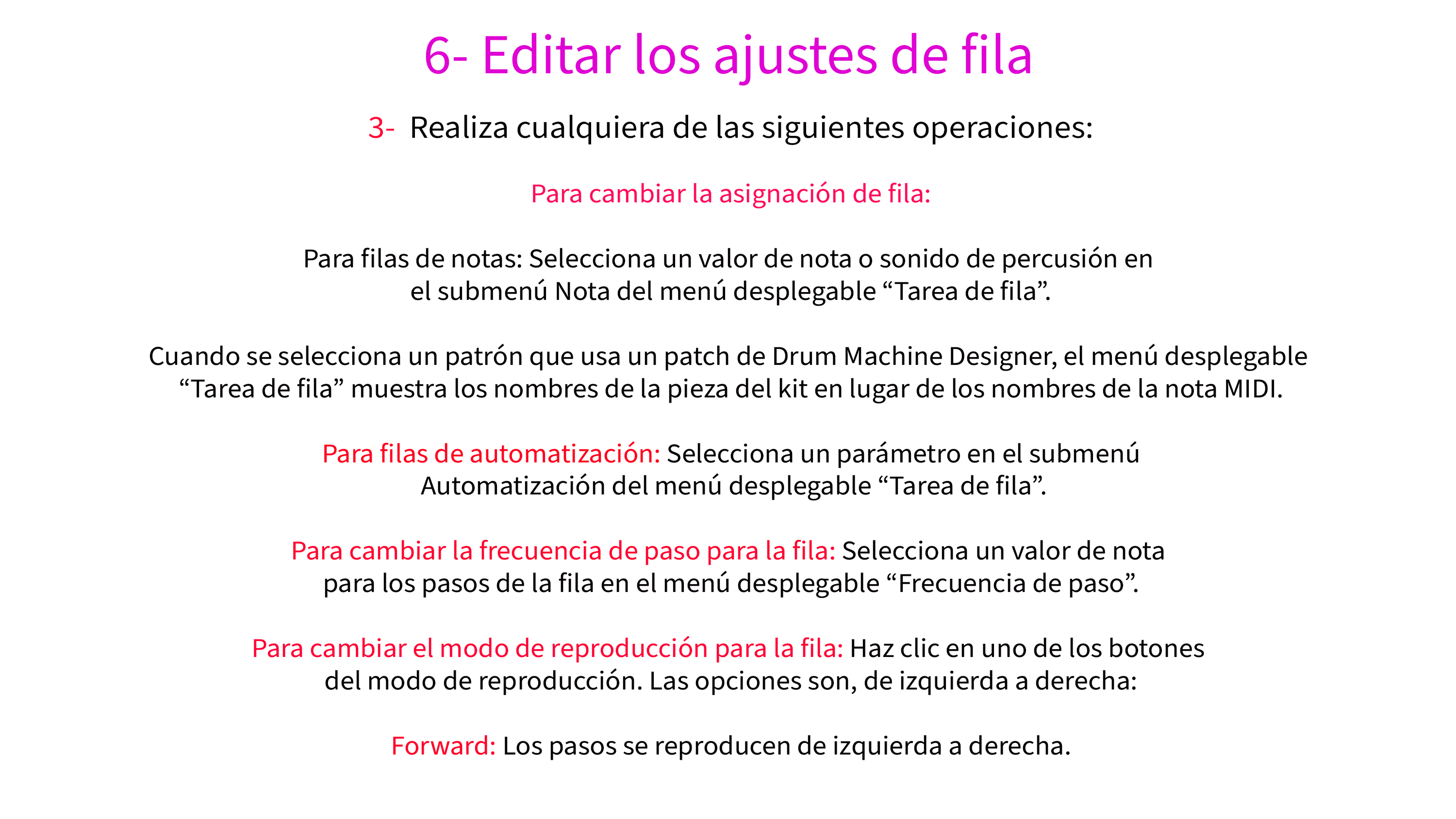 6- Editar los ajustes de fila