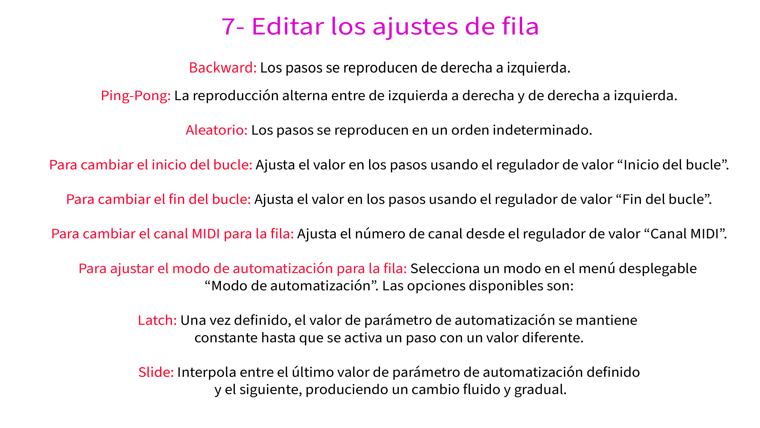 7- Editar los ajustes de fila
