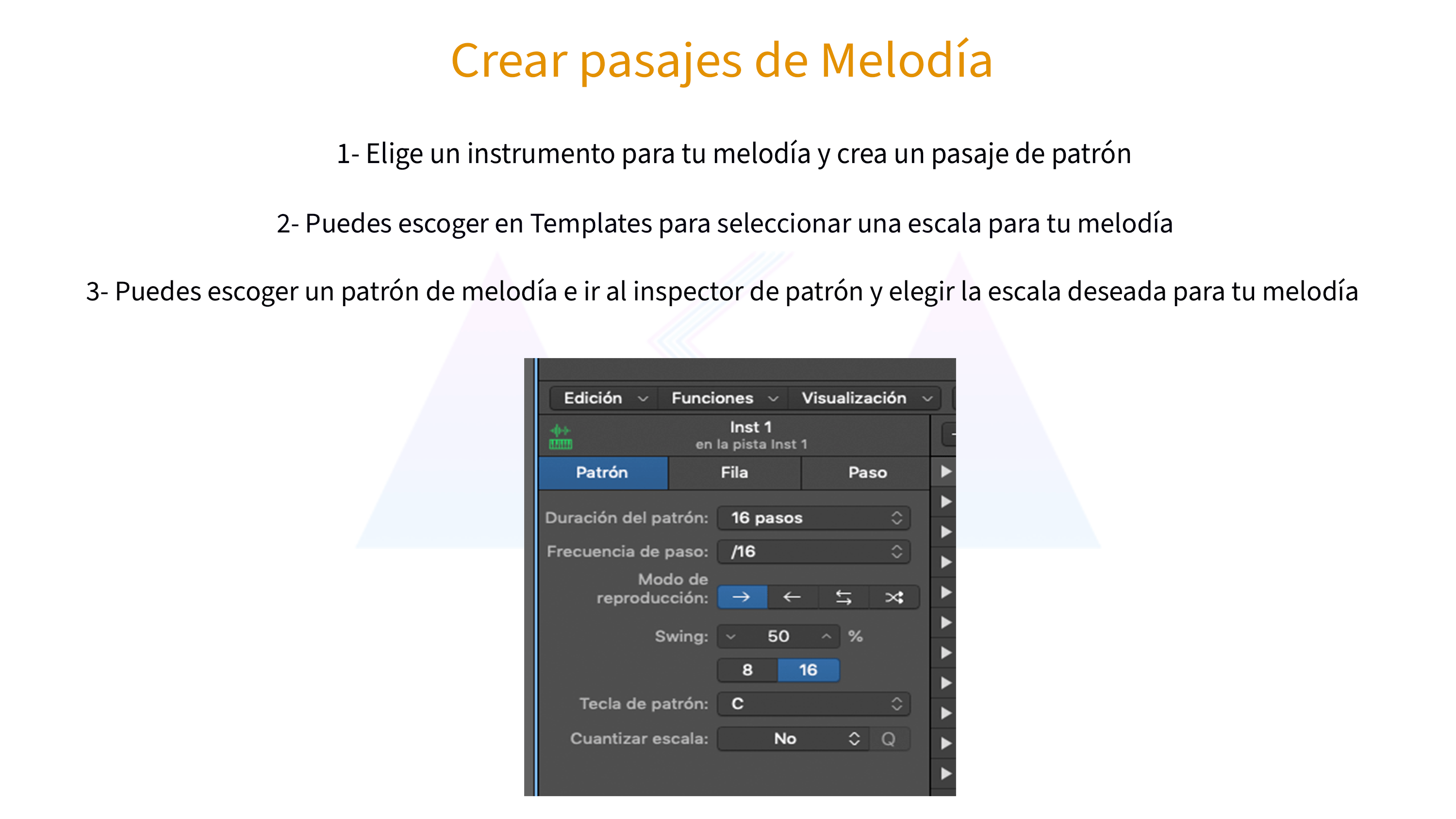 Crear patrón de Melodía