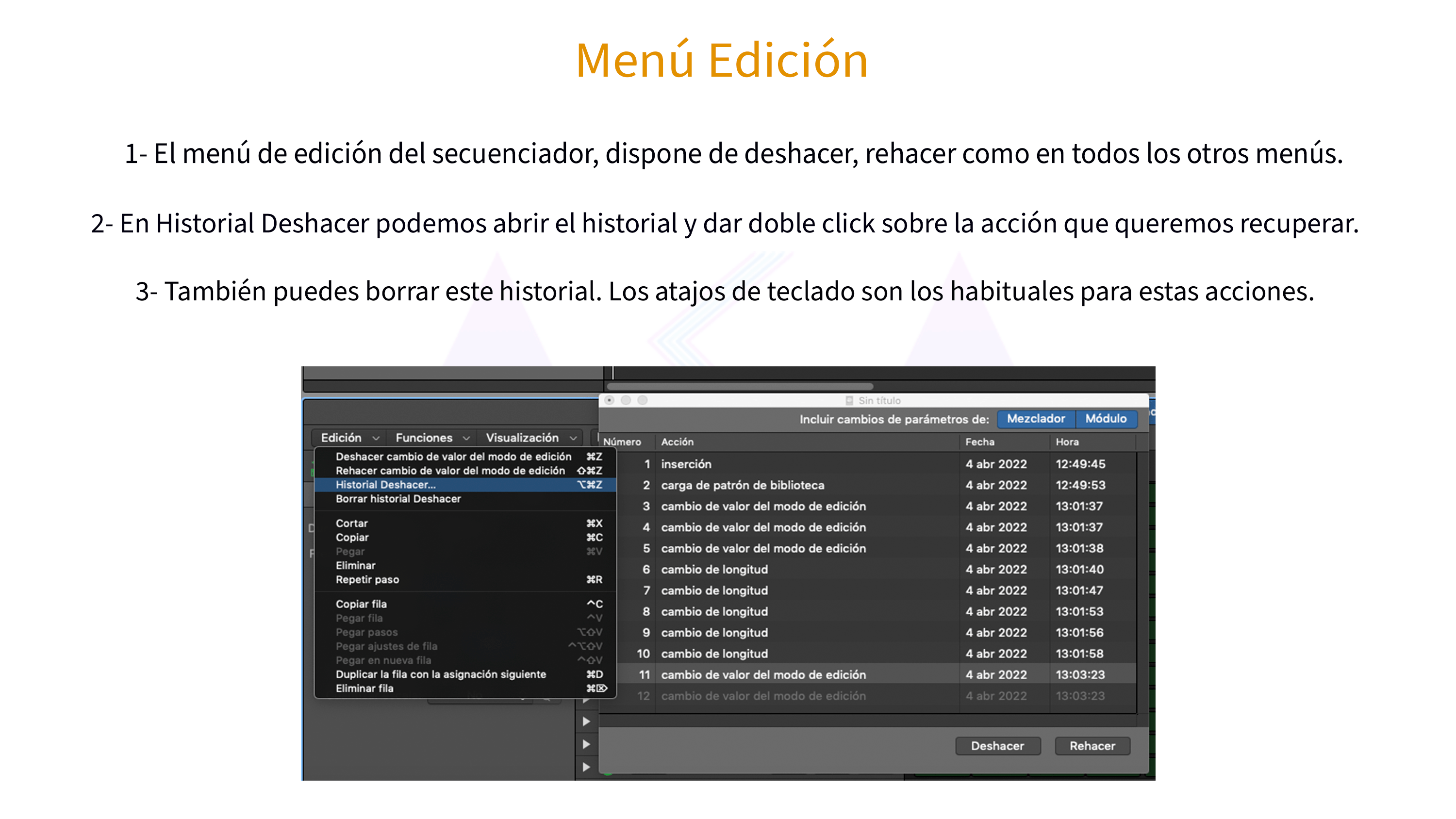 Menú Edición 01