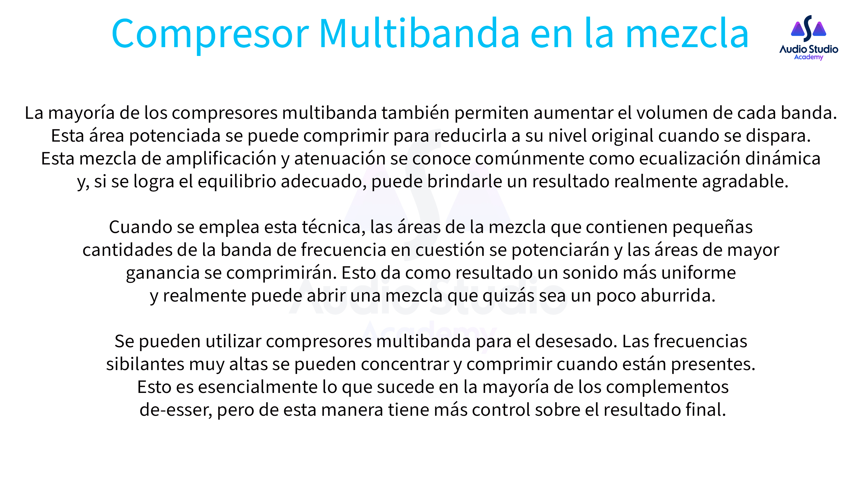 Compresor Multibanda en la mezcla 02