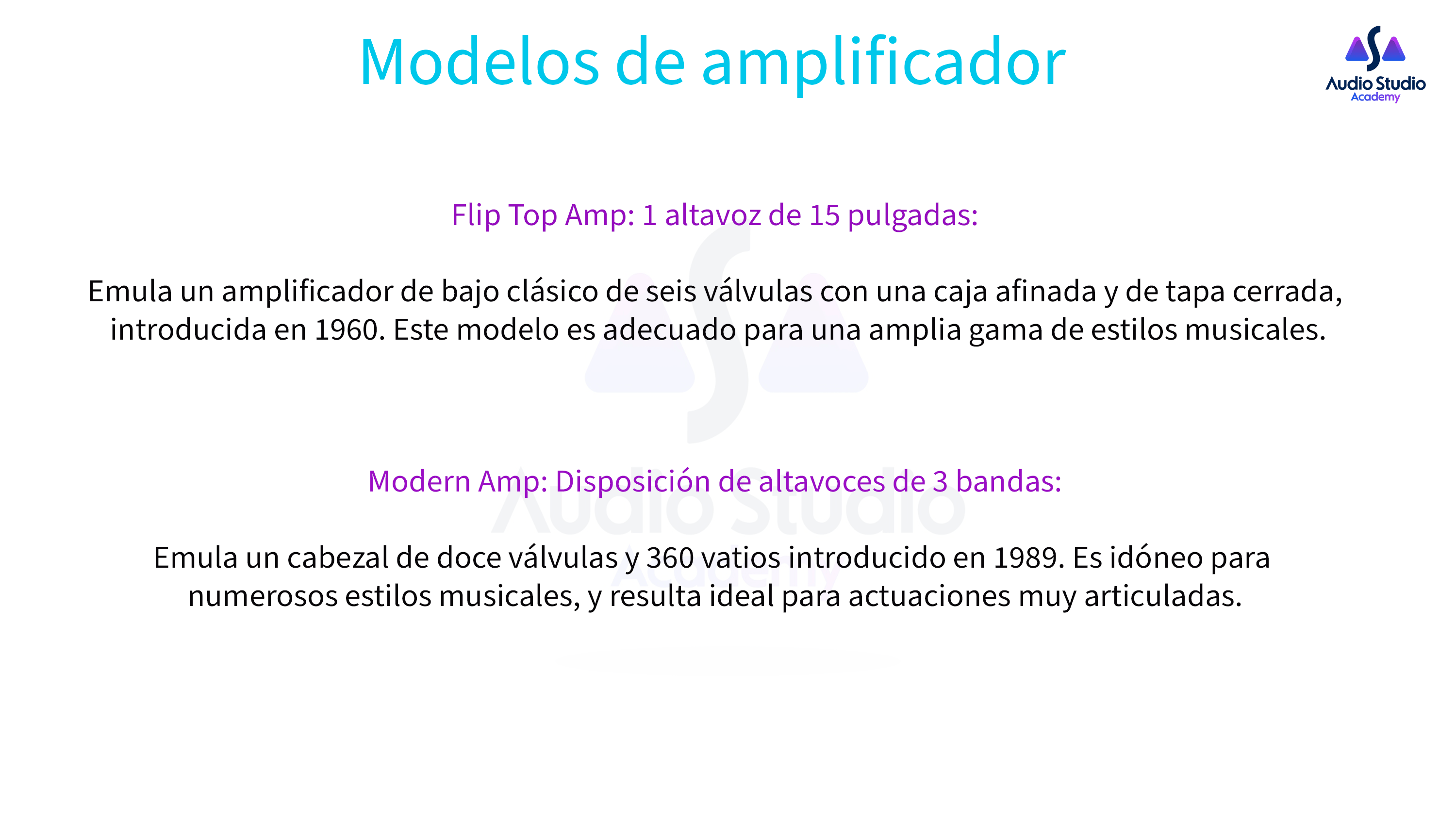 Modelos de amplificador 02