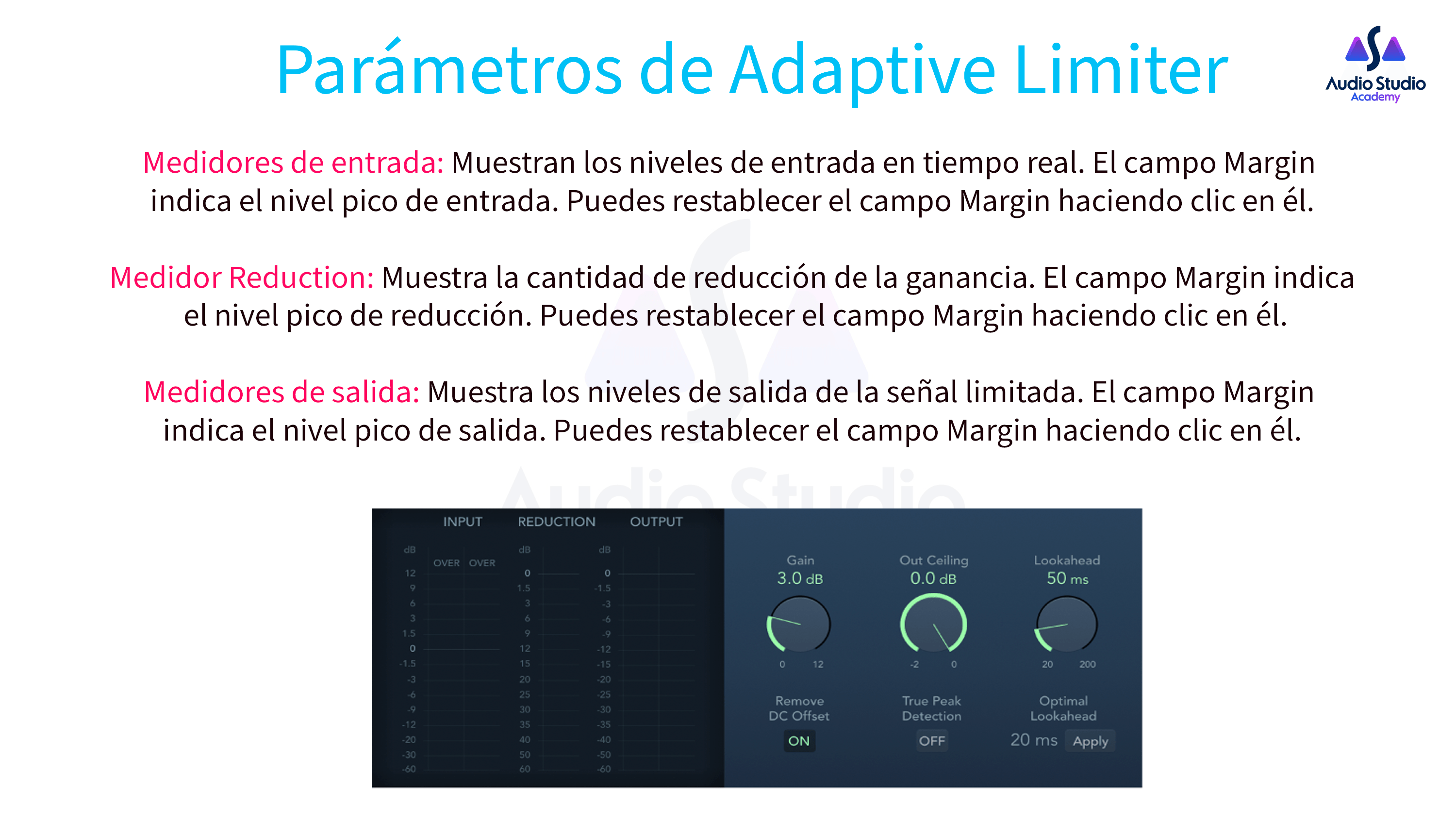 Parámetros de Adaptive Limiter