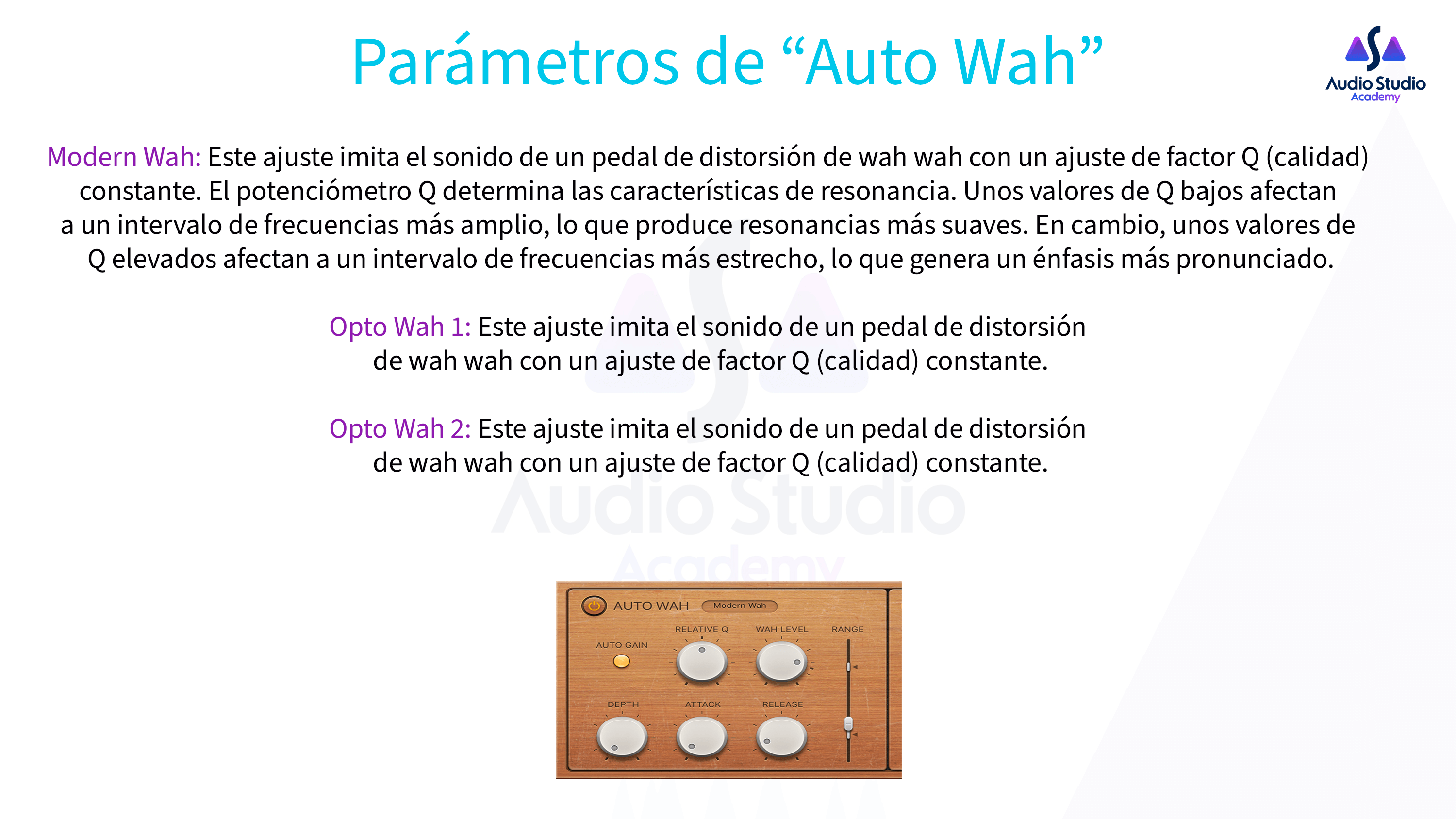 Parámetros de “Auto Wah” 02