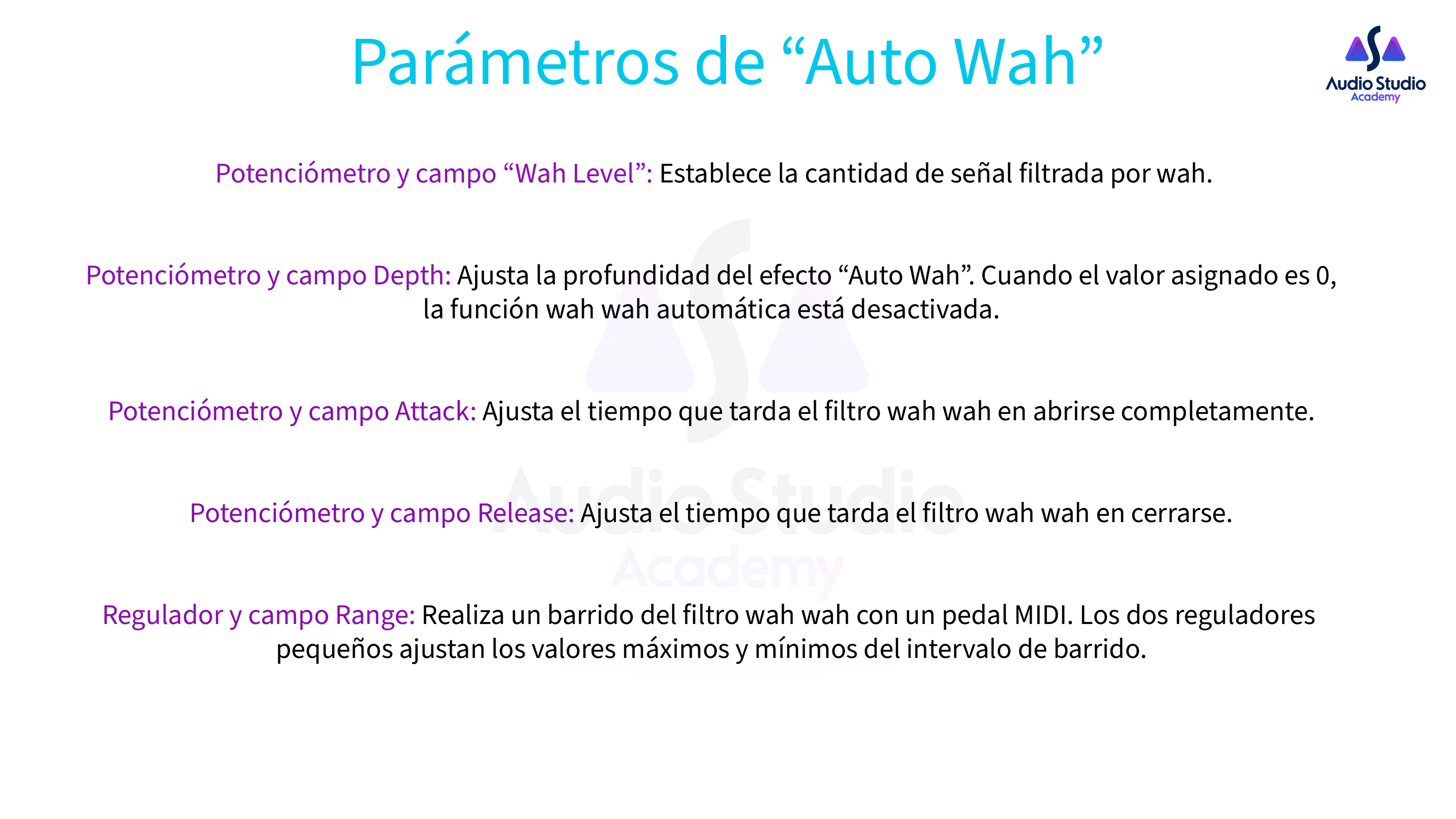 Parámetros de “Auto Wah” 04