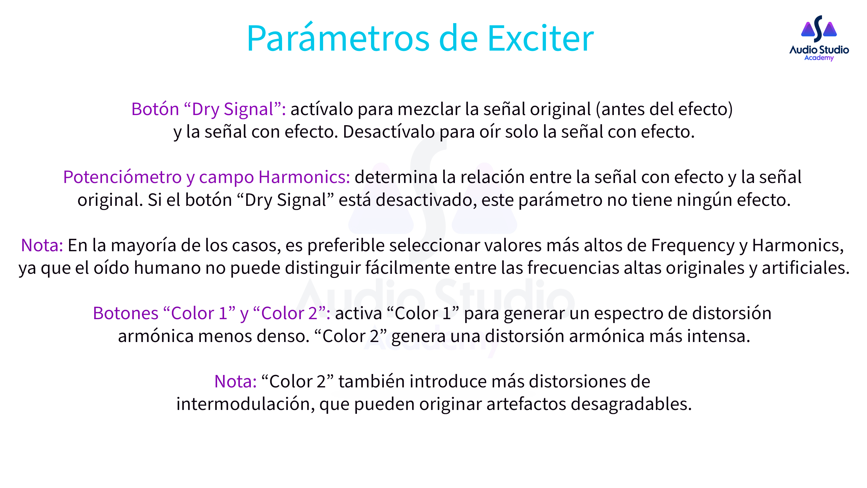 Parámetros de Exciter 02