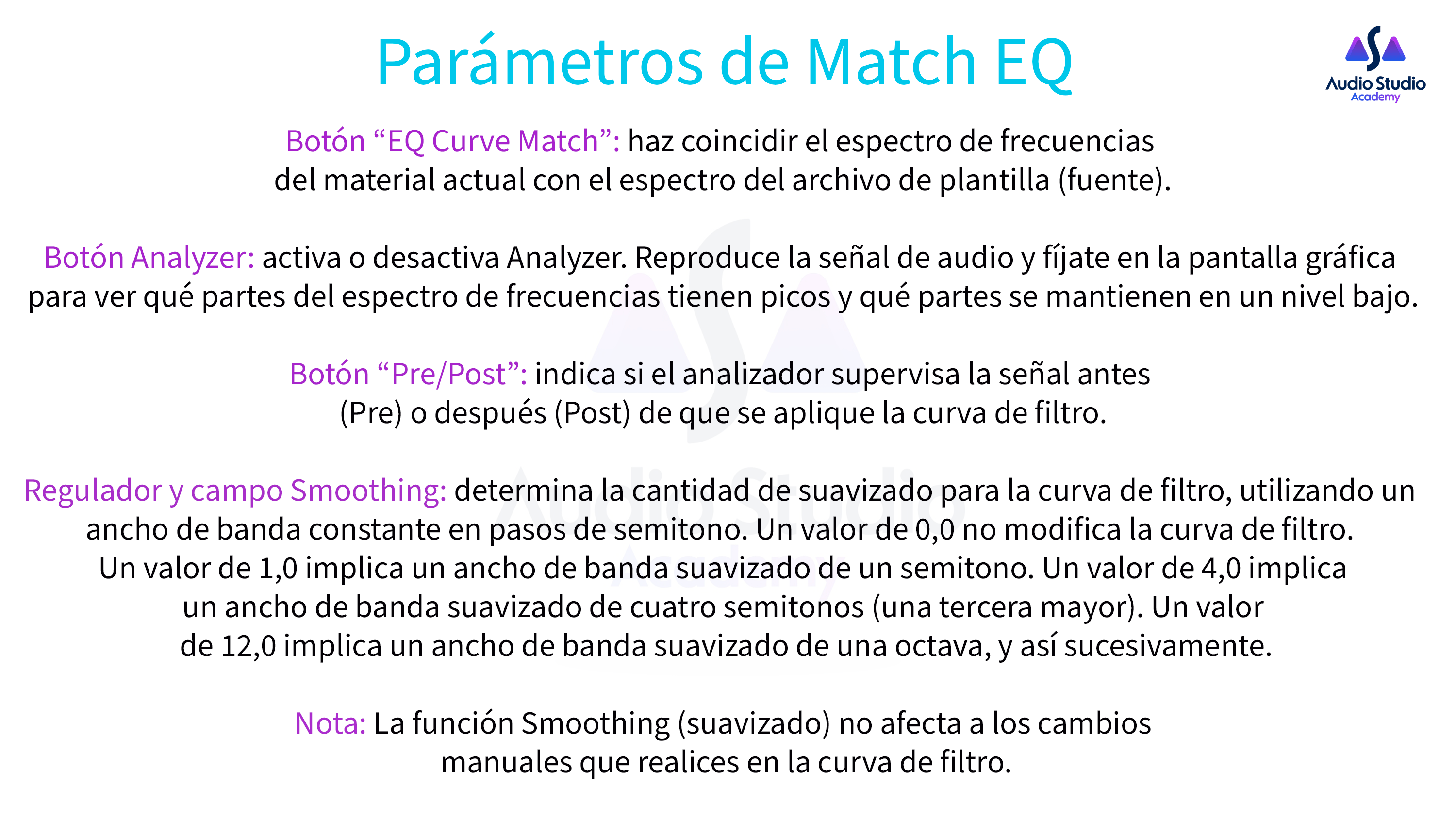 Parámetros de Match EQ 04