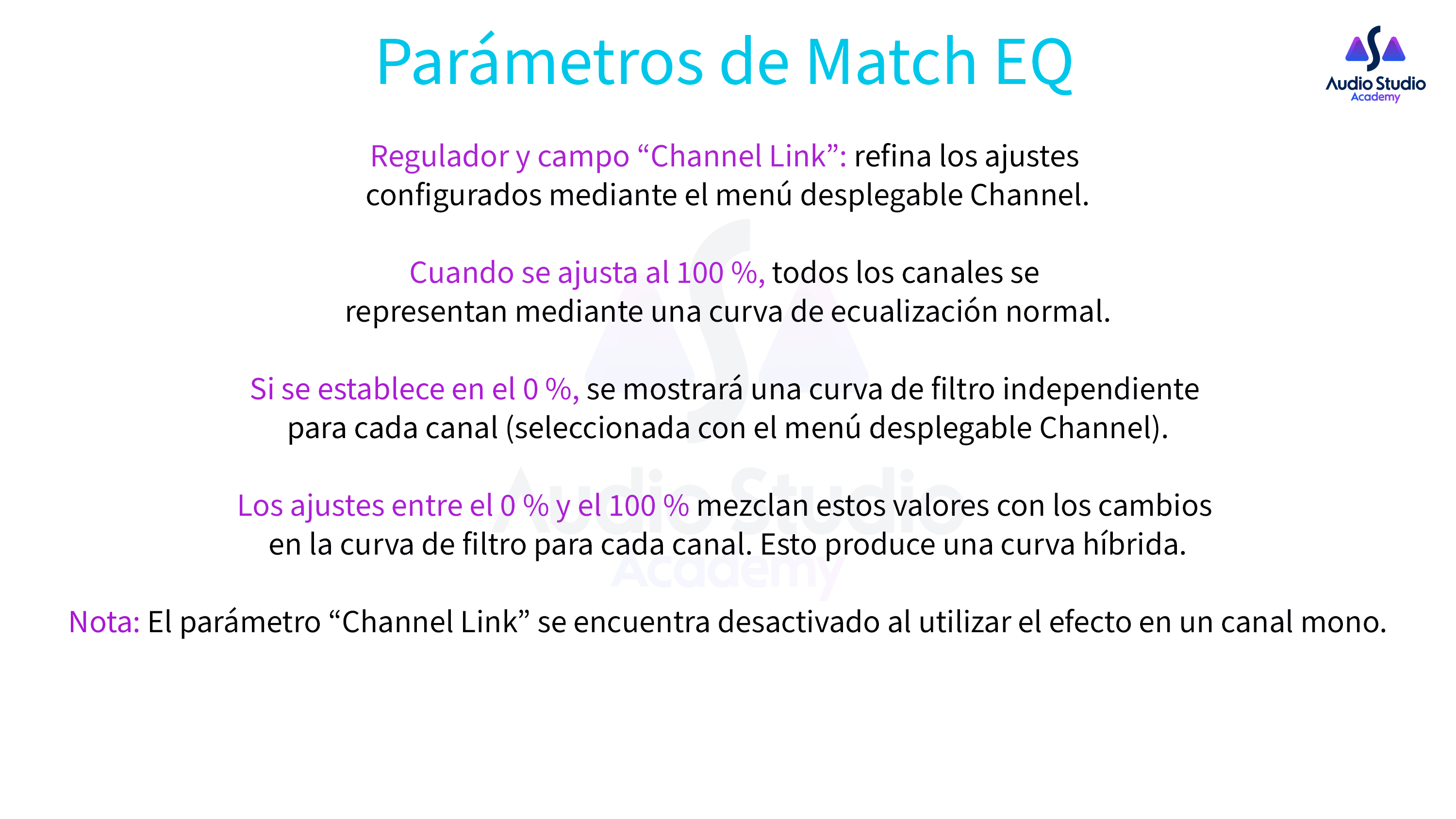 Parámetros de Match EQ 06