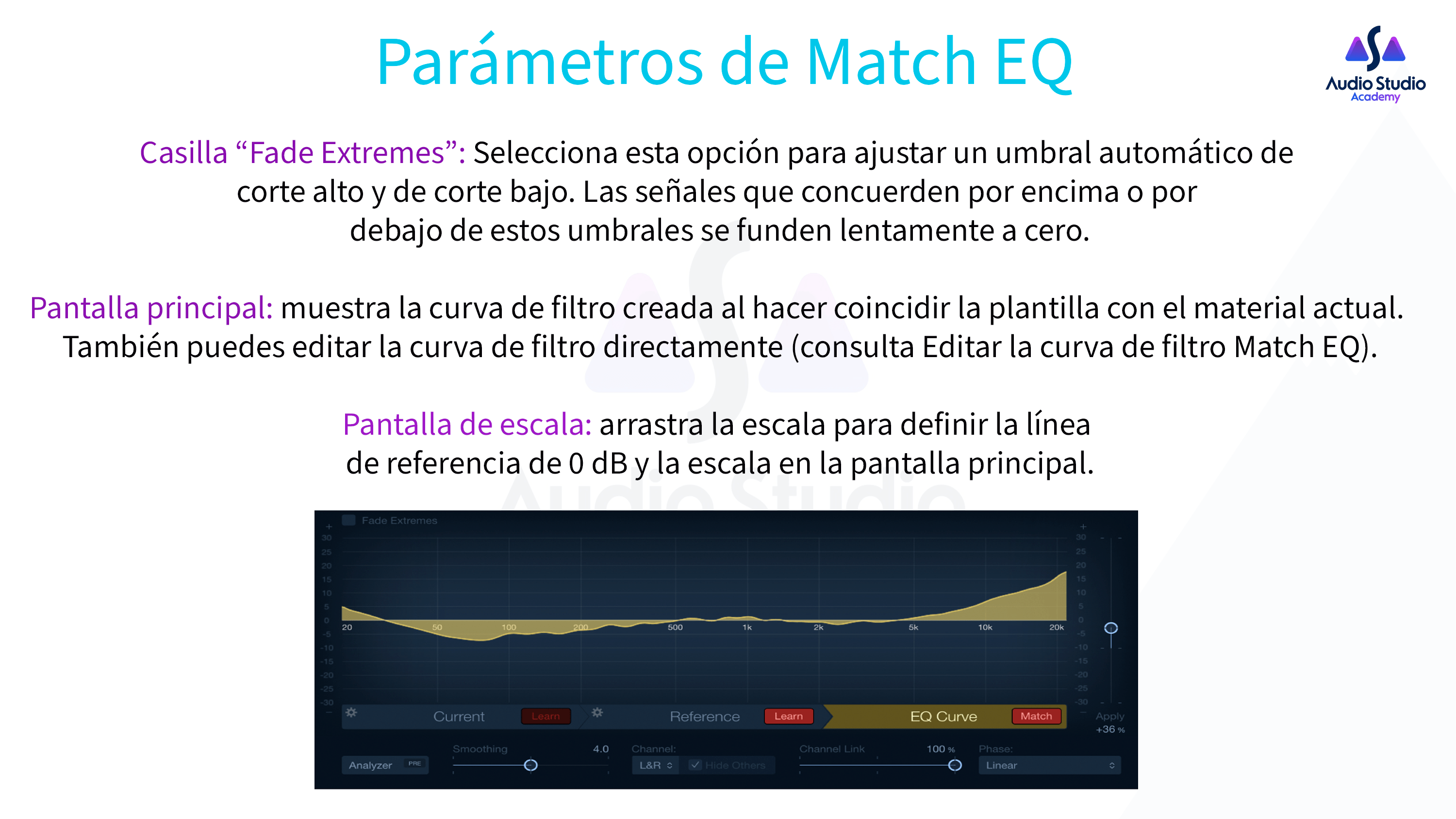 Parámetros de Match EQ