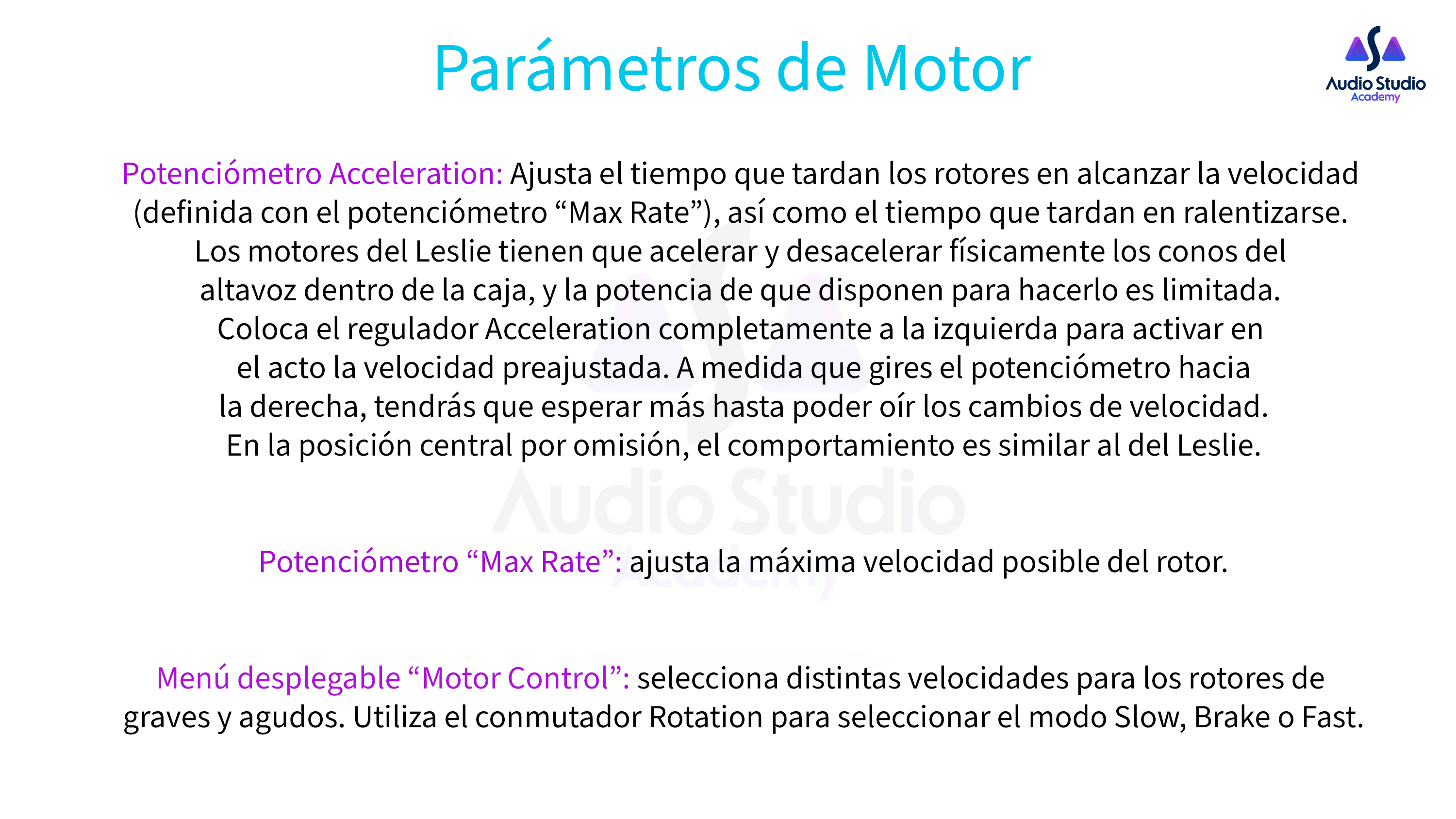 Parámetros de Motor