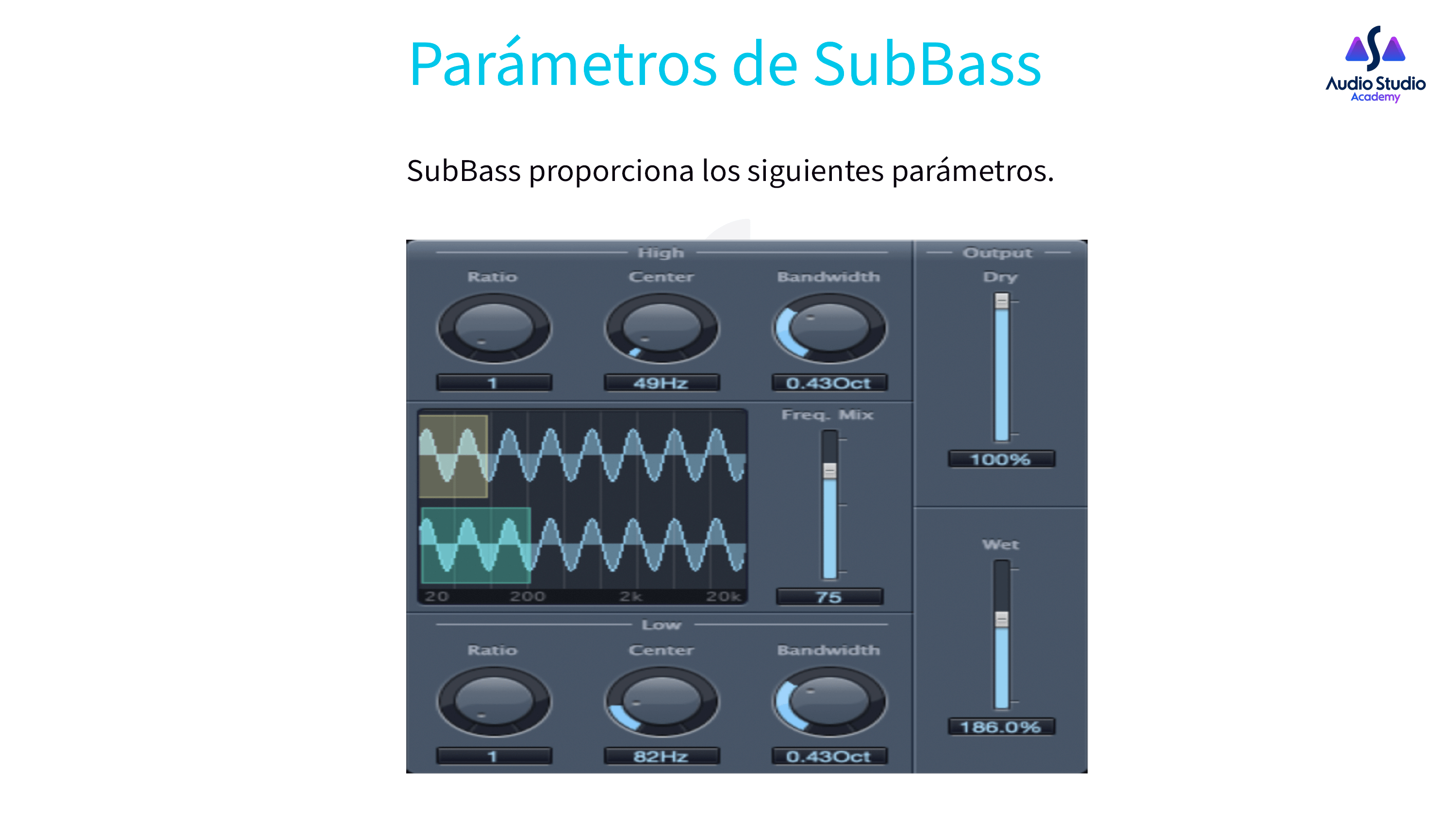 Parámetros de SubBass