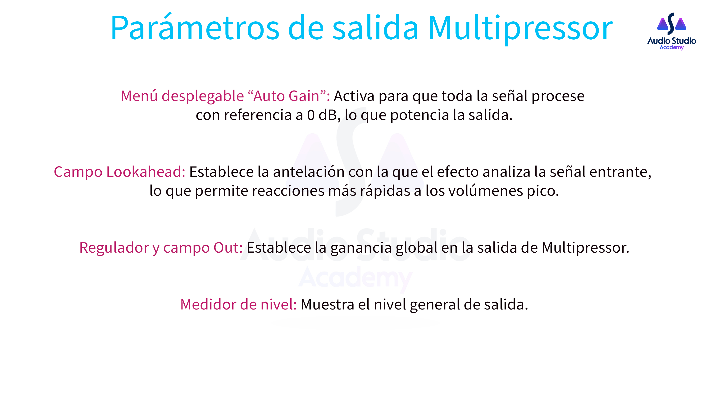 Parámetros de salida Multipressor 02