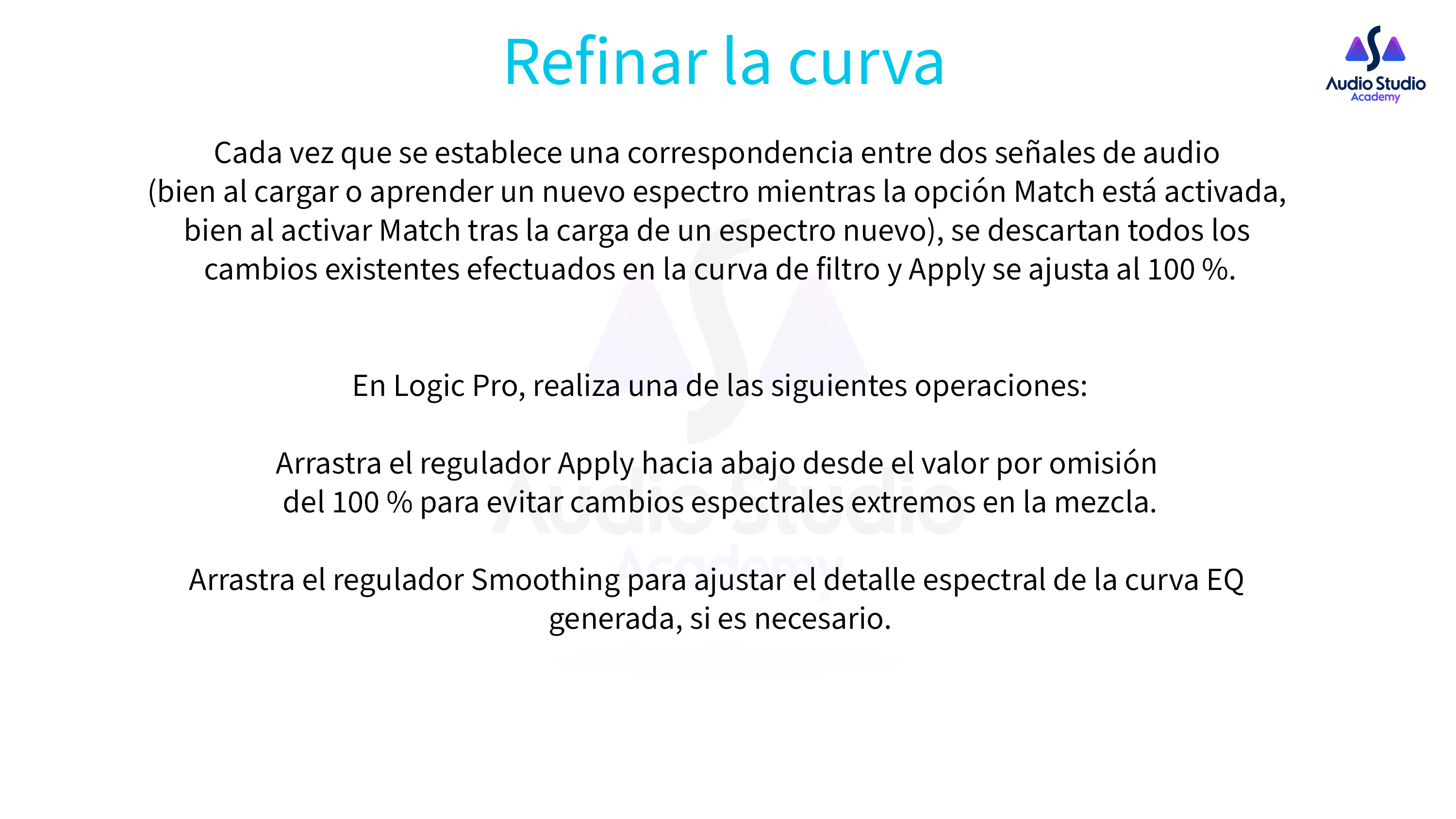 Refinar la curva