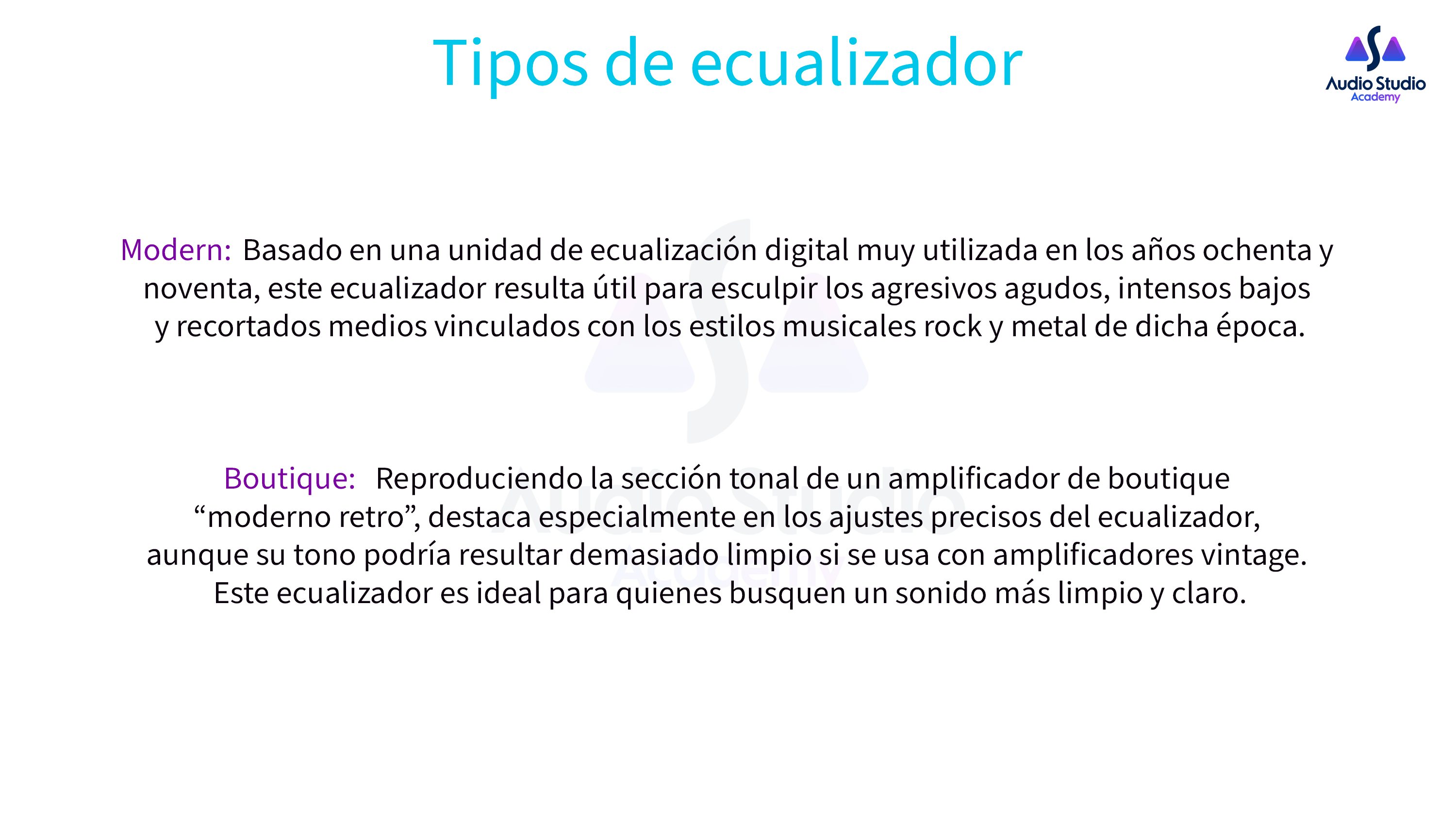 Tipos de ecualizador 02