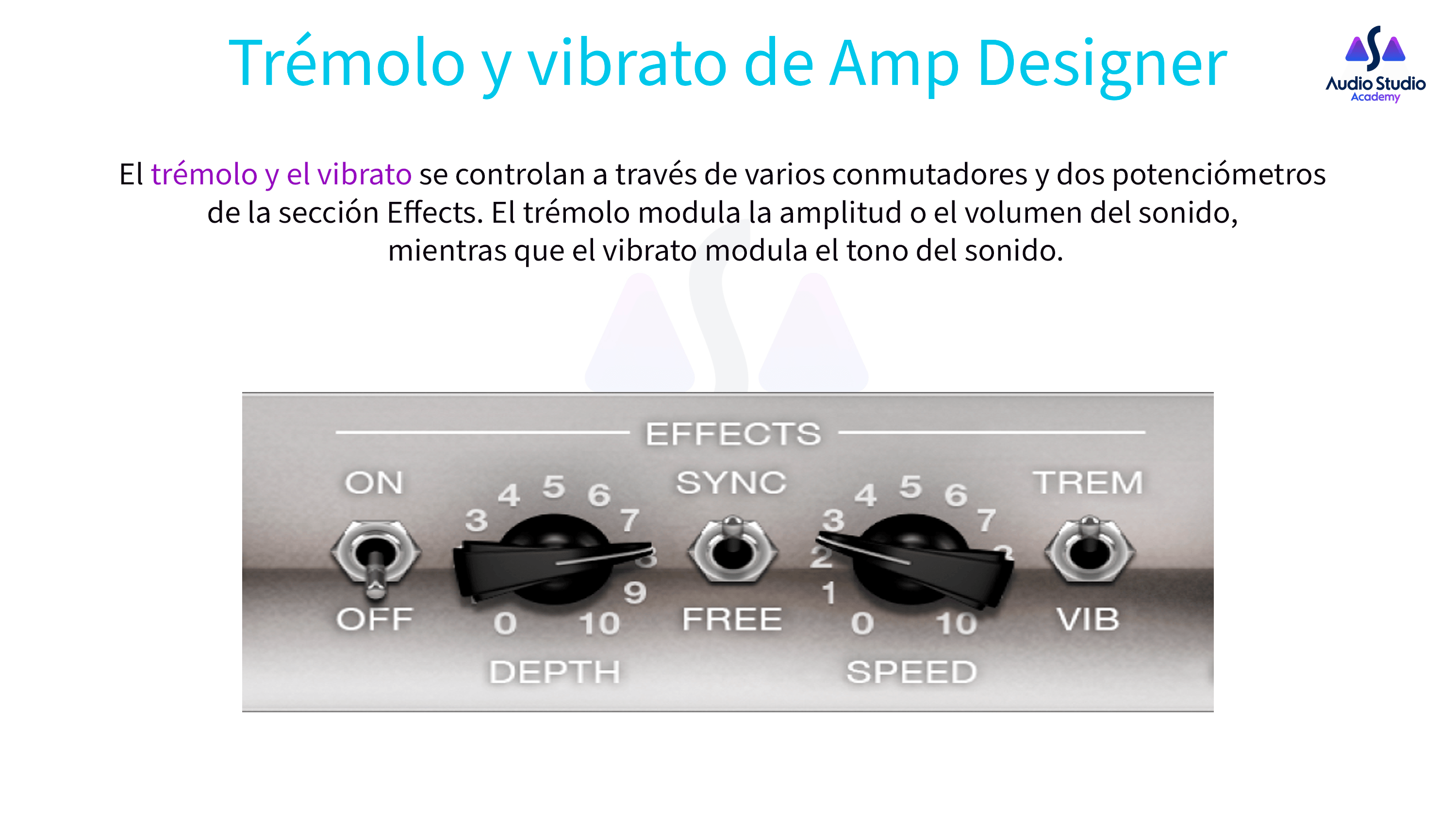 Trémolo y vibrato de Amp Designer