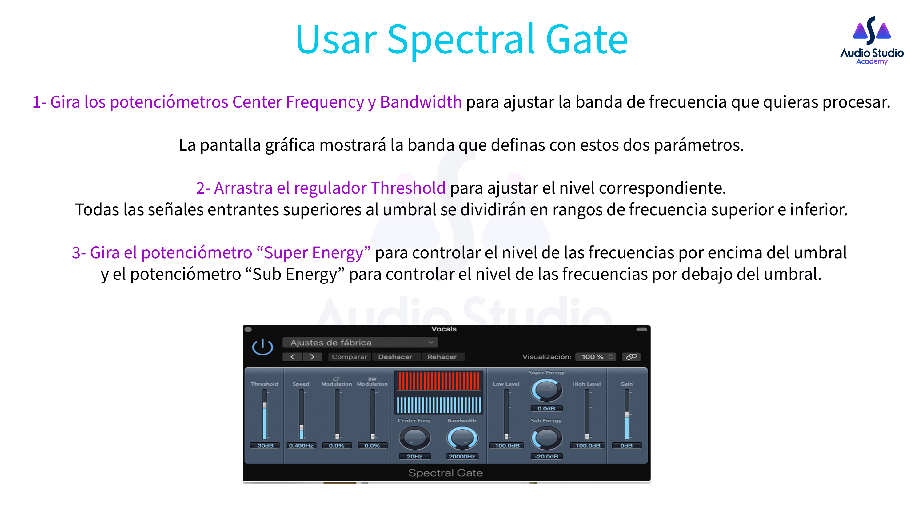 Usar Spectral Gate 02