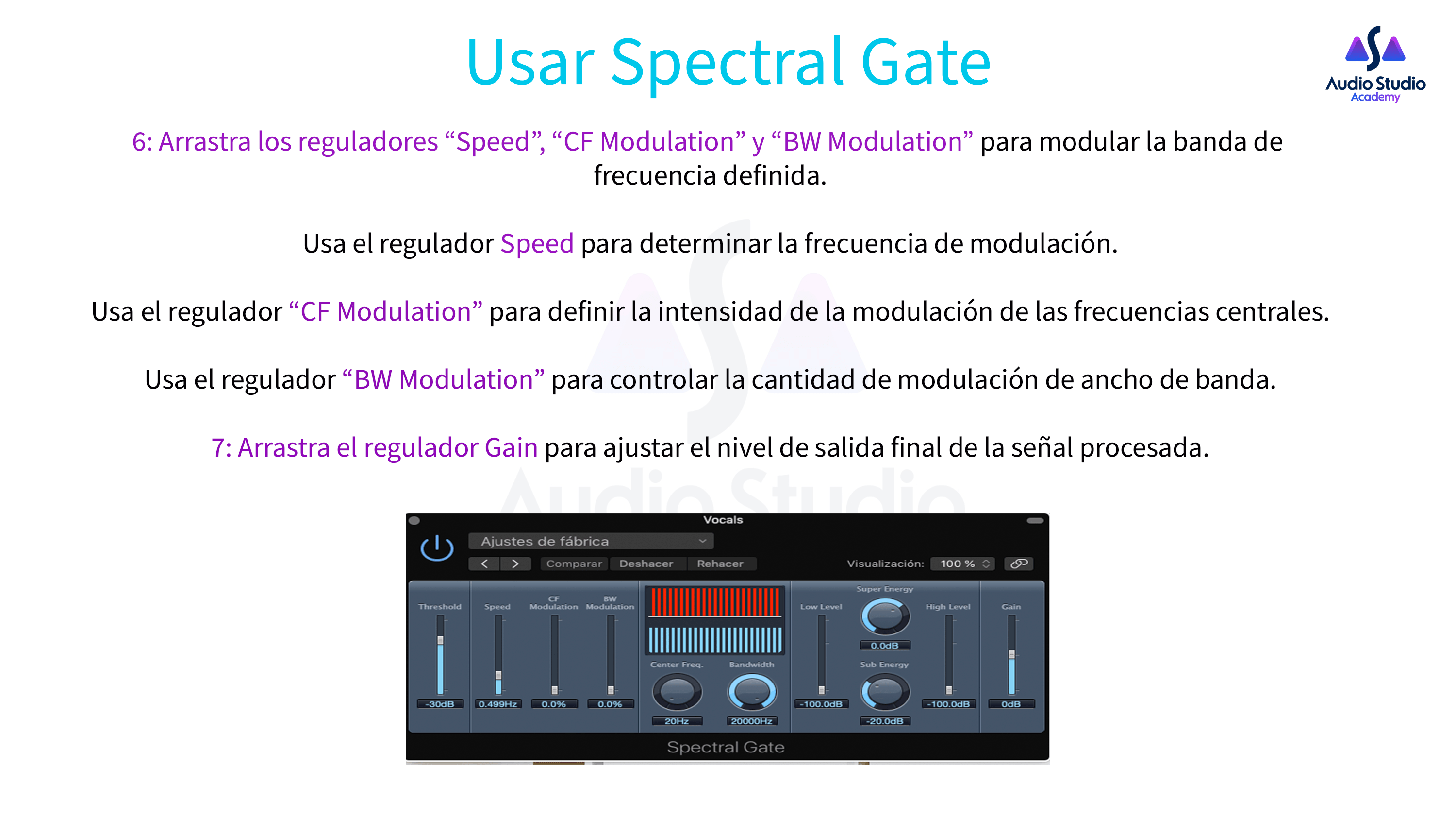 Usar Spectral Gate 04