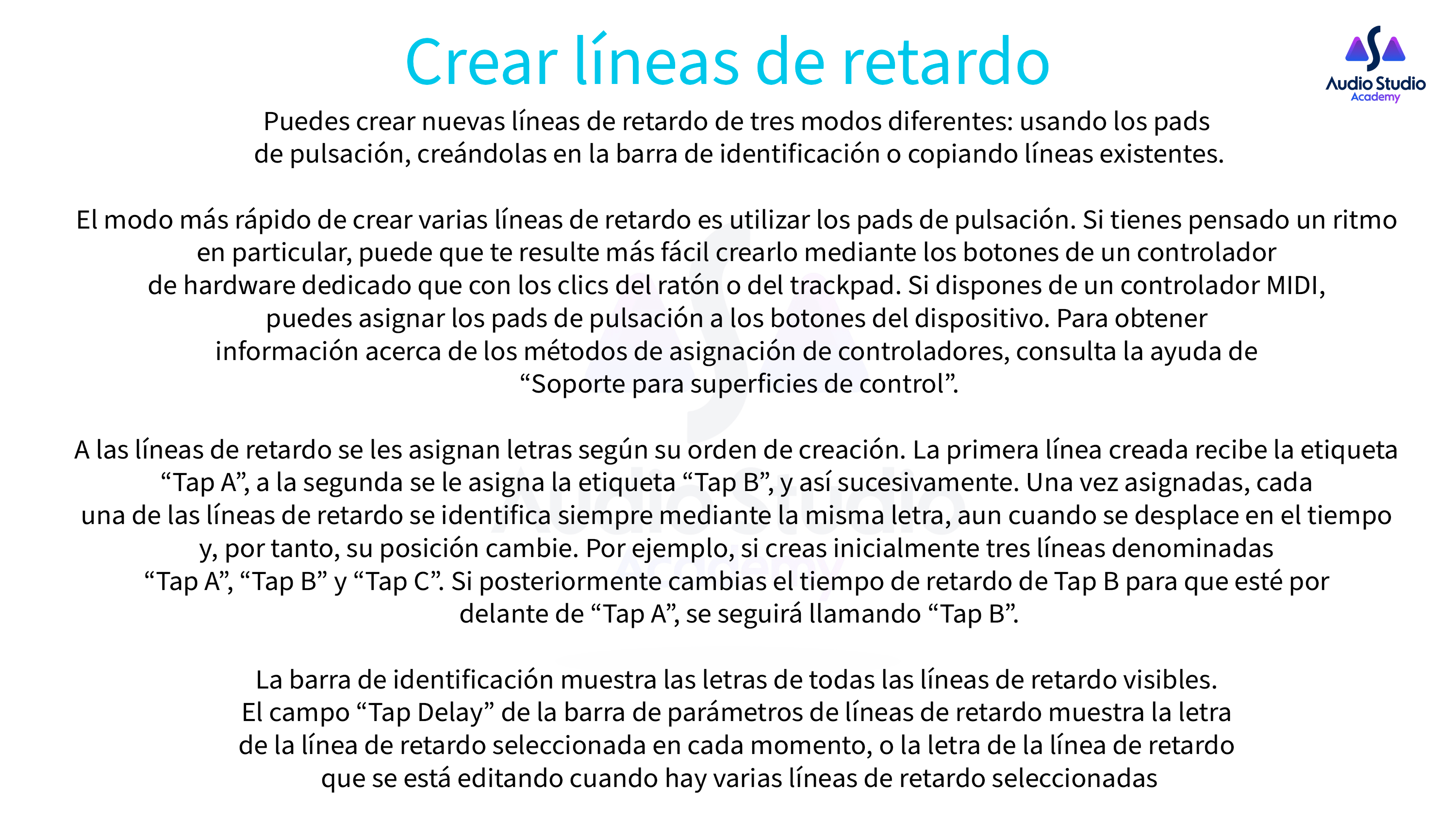 crear líneas de retardo